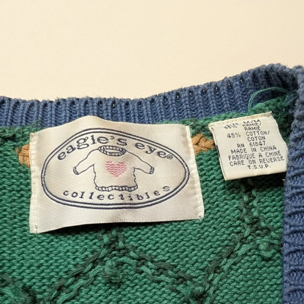 Eagle Eyes Collectibles Embroidered Rooster‎ Chicken Button Up Vest Women M 90s - Picture 3 of 6